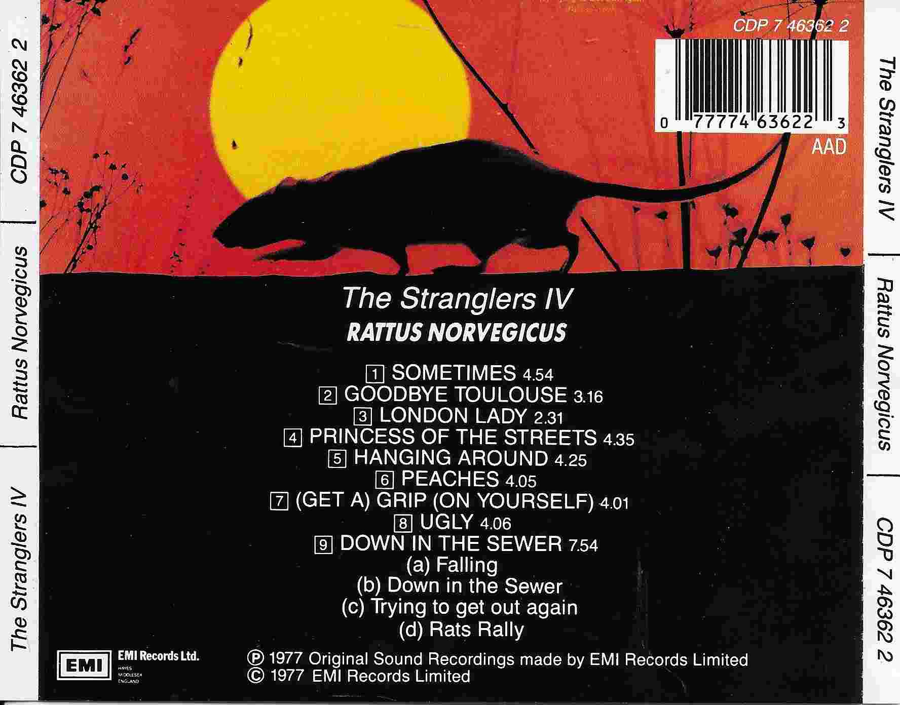 Picture of CDP 746362 2 Rattus norvegicus by artist The Stranglers from The Stranglers